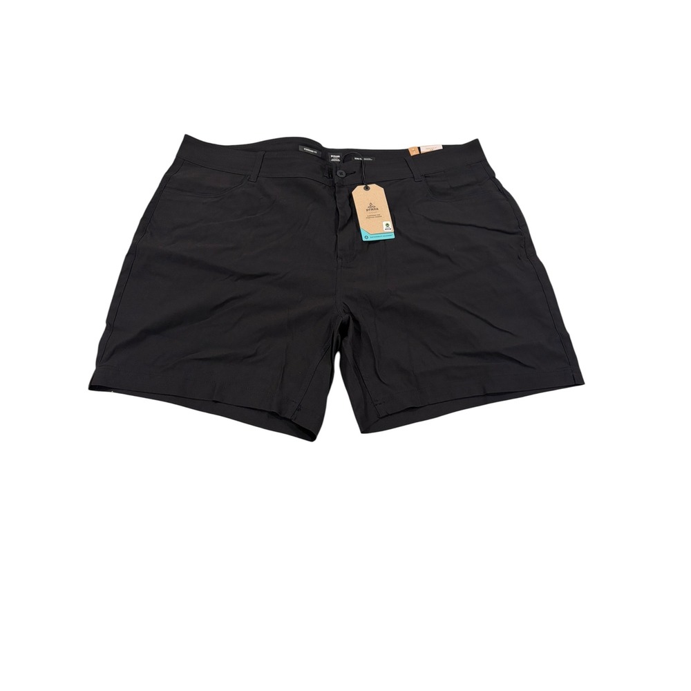 PrAna Halle Short Plus II Black Stretch Hiking Shorts Womens 22W 7 Inch Inseam